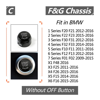 ฝาครอบปุ่มกดสตาร์ทเครื่องยนต์รถยนต์สำหรับแชสซี BMW G / F โดยไม่ต้องเริ่มและหยุด, For BMW G / F Chassis, without Start and Stop (Black), For BMW G / F Chassis, without Start and Stop (Blue), For BMW G / F Chassis, without Start and Stop (Red)           ...