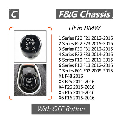 ฝาครอบปุ่มกดสตาร์ทเครื่องยนต์รถยนต์สำหรับแชสซี BMW G / F พร้อมสตาร์ทและหยุด, For BMW G / F Chassis, with Start and Stop (Black), For BMW G / F Chassis, with Start and Stop (Blue), For BMW G / F Chassis, with Start and Stop (Red)                        ...