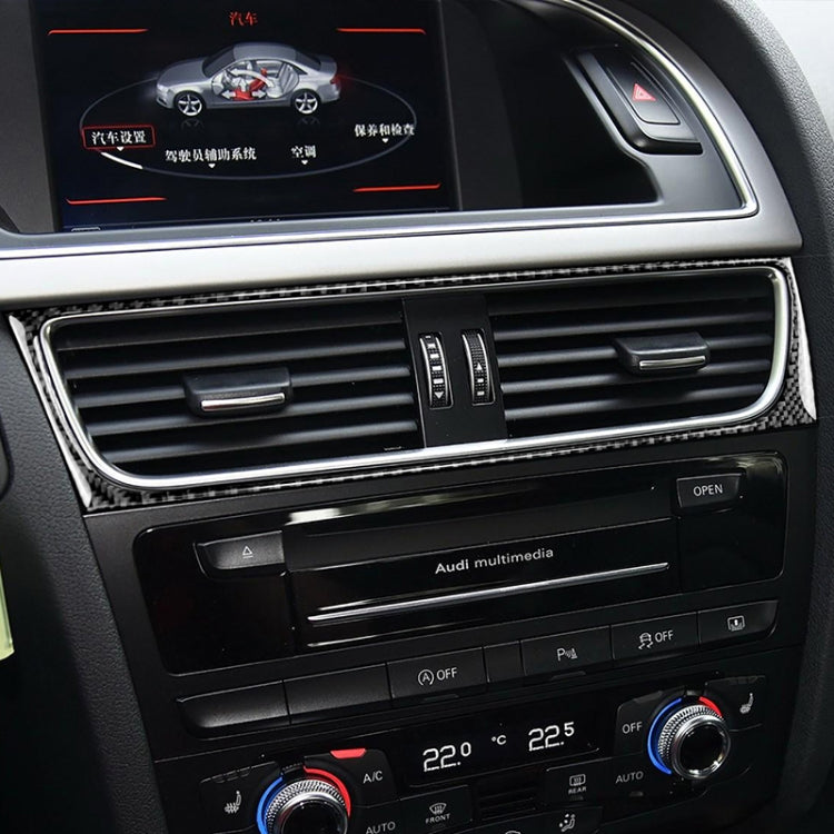 รถคาร์บอนไฟเบอร์เครื่องปรับอากาศ Air Outlet กรอบตกแต่งสติกเกอร์สำหรับ Audi A4 B8 2009-2016 / A5 2008-2017 / Q5 2009-20178203;, ไดรฟ์ซ้าย, Air Outlet Frame
