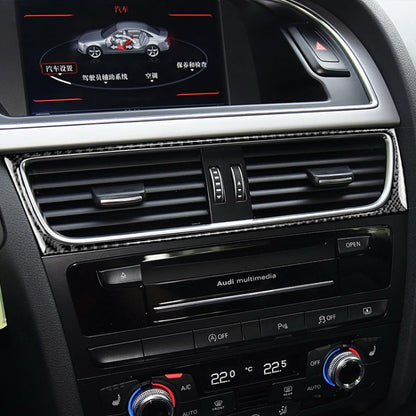 รถคาร์บอนไฟเบอร์เครื่องปรับอากาศ Air Outlet กรอบตกแต่งสติกเกอร์สำหรับ Audi A4 B8 2009-2016 / A5 2008-2017 / Q5 2009-20178203;, ไดรฟ์ซ้าย, Air Outlet Frame