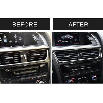 รถคาร์บอนไฟเบอร์เครื่องปรับอากาศ Air Outlet กรอบตกแต่งสติกเกอร์สำหรับ Audi A4 B8 2009-2016 / A5 2008-2017 / Q5 2009-20178203;, ไดรฟ์ซ้าย, Air Outlet Frame