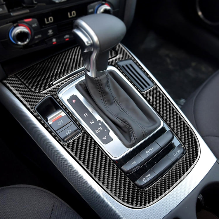 รถคาร์บอนไฟเบอร์ตำแหน่งเกียร์แผงสติกเกอร์ตกแต่งสำหรับ Audi 2010-2018 Q5 / 2009-2016 A4L / 2009-2016 A5, Gear Position (A)