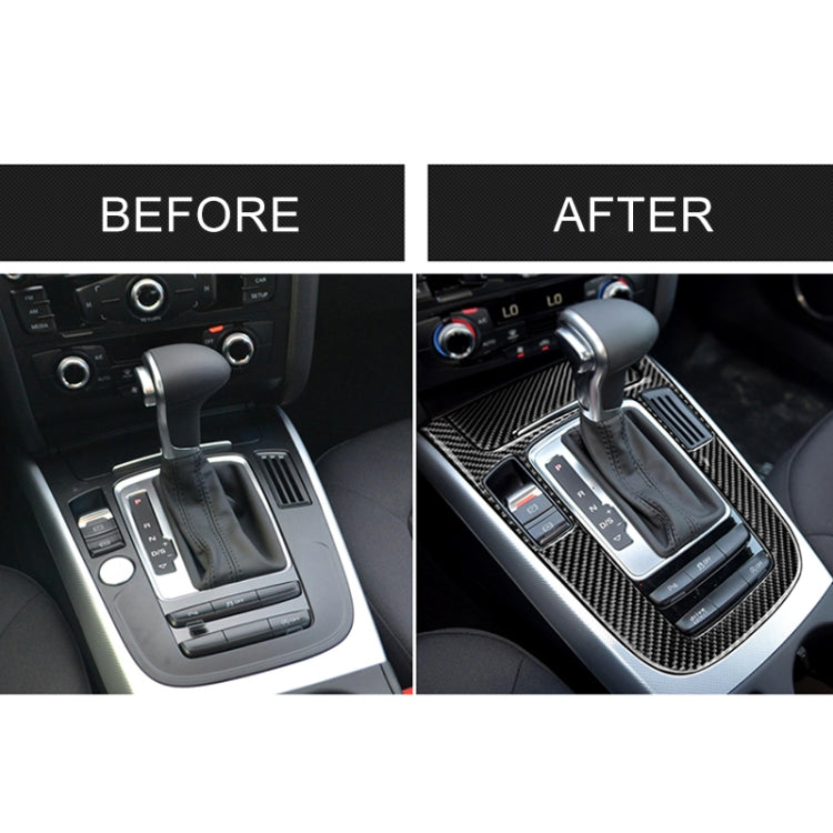 รถคาร์บอนไฟเบอร์ตำแหน่งเกียร์แผงสติกเกอร์ตกแต่งสำหรับ Audi 2010-2018 Q5 / 2009-2016 A4L / 2009-2016 A5, Gear Position (A)