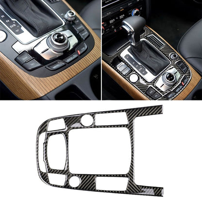 คาร์บอนไฟเบอร์เกียร์ตำแหน่งแผงตกแต่งสติกเกอร์สำหรับ Audi 2010-2018 Q5 / 2009-2016 A4L / 2009-2016 A5,ไดรฟ์ซ้าย, Gear Position (C)