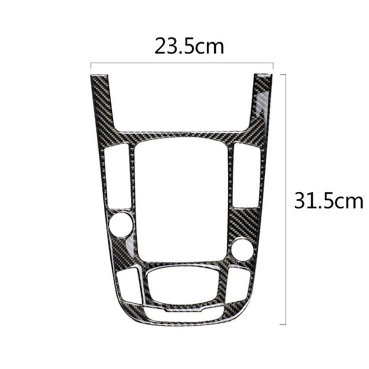คาร์บอนไฟเบอร์เกียร์ตำแหน่งแผงตกแต่งสติกเกอร์สำหรับ Audi 2010-2018 Q5 / 2009-2016 A4L / 2009-2016 A5,ไดรฟ์ซ้าย, Gear Position (C)