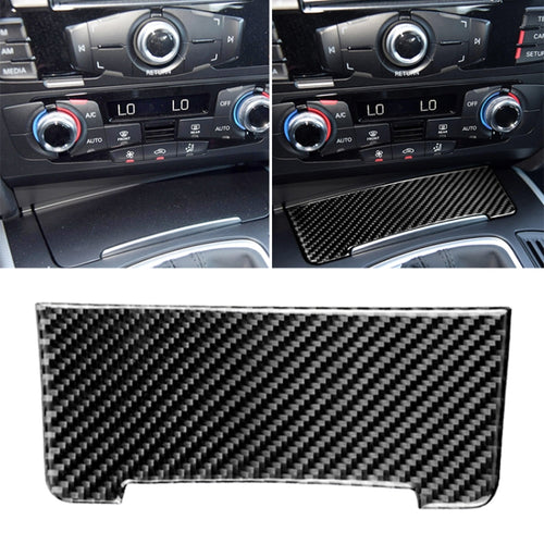 คาร์บอนไฟเบอร์เก็บบุหรี่ไฟแช็กแผงสติกเกอร์ตกแต่งสำหรับ Audi 2010-2018 Q5/2009-2016 a4L/2009-2016 A5, Storage Cigarette Lighter