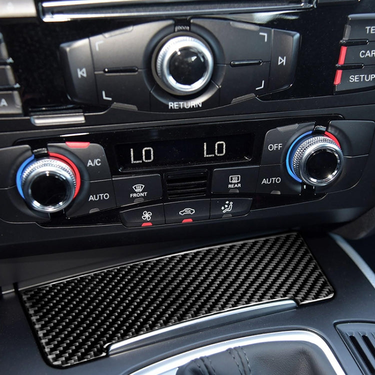 คาร์บอนไฟเบอร์เก็บบุหรี่ไฟแช็กแผงสติกเกอร์ตกแต่งสำหรับ Audi 2010-2018 Q5/2009-2016 a4L/2009-2016 A5, Storage Cigarette Lighter