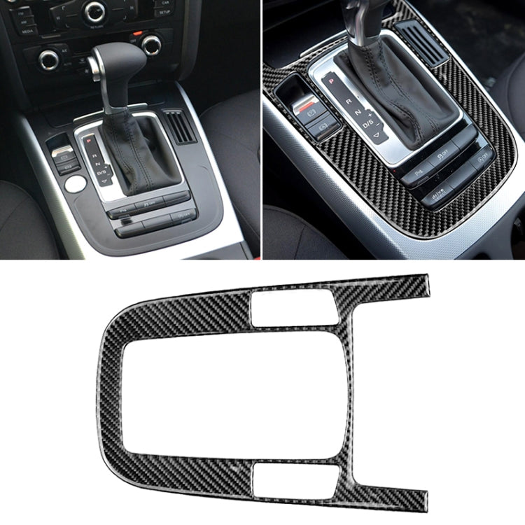 รถคาร์บอนไฟเบอร์ตำแหน่งเกียร์แผงสติกเกอร์ตกแต่งสำหรับ Audi 2010-2018 Q5 / 2009-2016 A4L / 2009-2016 A5, Gear Position For A5
