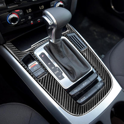 รถคาร์บอนไฟเบอร์ตำแหน่งเกียร์แผงสติกเกอร์ตกแต่งสำหรับ Audi 2010-2018 Q5 / 2009-2016 A4L / 2009-2016 A5, Gear Position For A5