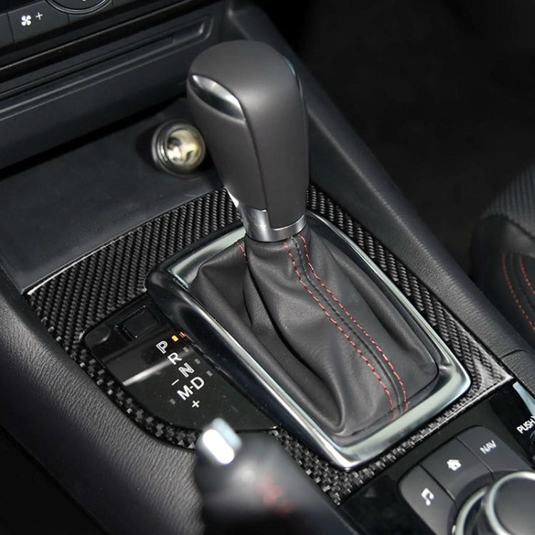 รถคาร์บอนไฟเบอร์เกียร์ซ้ายกรอบสติกเกอร์ตกแต่งสำหรับ Mazda Axela 2013-2016, Left Drive Gear Frame A