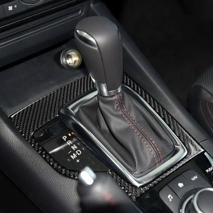 รถคาร์บอนไฟเบอร์เกียร์ซ้ายกรอบสติกเกอร์ตกแต่งสำหรับ Mazda Axela 2013-2016, Left Drive Gear Frame A