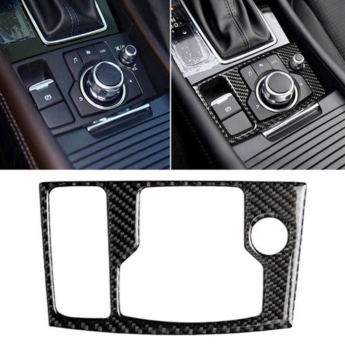 รถคาร์บอนไฟเบอร์ไดรฟ์ซ้ายมัลติมีเดียกรอบ B สติกเกอร์ตกแต่งสำหรับ Mazda Axela 2017-2018, Left Drive Multimedia Frame B