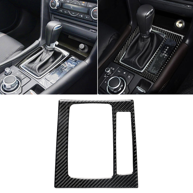 รถคาร์บอนไฟเบอร์เกียร์ขวากรอบ B สติกเกอร์ตกแต่งสำหรับ Mazda Axela 2017-2018, Right Drive Gear Frame B