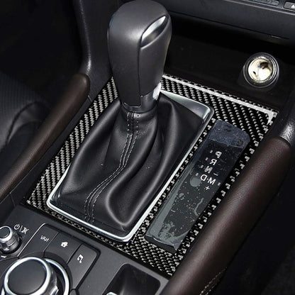 รถคาร์บอนไฟเบอร์เกียร์ขวากรอบ B สติกเกอร์ตกแต่งสำหรับ Mazda Axela 2017-2018, Right Drive Gear Frame B