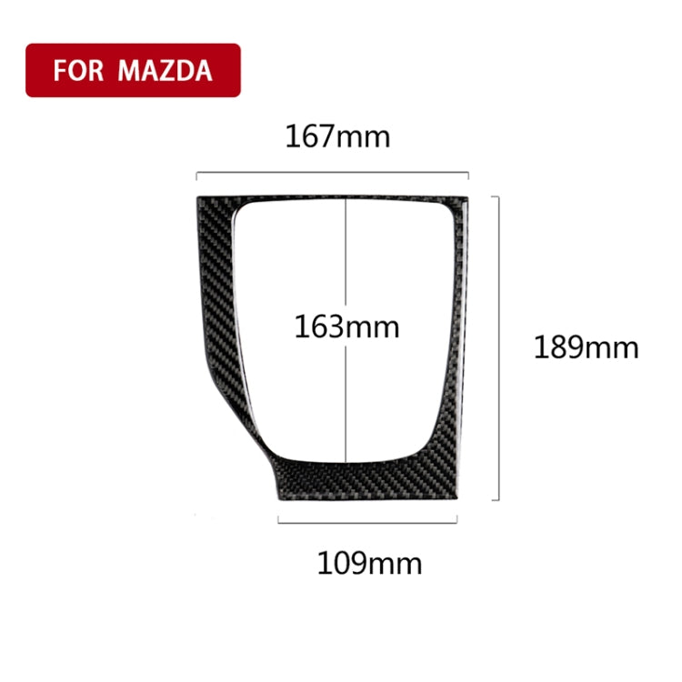 รถคาร์บอนไฟเบอร์ไดรฟ์ซ้ายเกียร์ธรรมดากรอบ C สติกเกอร์ตกแต่งสำหรับ Mazda Axela 2017-2018, Left Drive Manual Gear Frame C