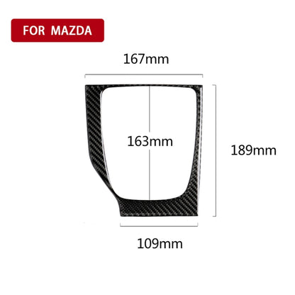 รถคาร์บอนไฟเบอร์ไดรฟ์ซ้ายเกียร์ธรรมดากรอบ C สติกเกอร์ตกแต่งสำหรับ Mazda Axela 2017-2018, Left Drive Manual Gear Frame C