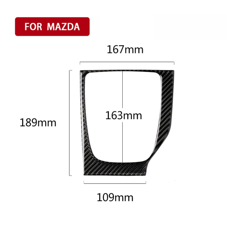 รถคาร์บอนไฟเบอร์ขวาไดรฟ์เกียร์ธรรมดากรอบ C สติกเกอร์ตกแต่งสำหรับ Mazda Axela 2017-2018, Right Drive Manual Gear Frame C