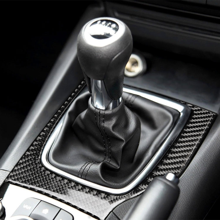 รถคาร์บอนไฟเบอร์ขวาไดรฟ์เกียร์ธรรมดากรอบ C สติกเกอร์ตกแต่งสำหรับ Mazda Axela 2017-2018, Right Drive Manual Gear Frame C
