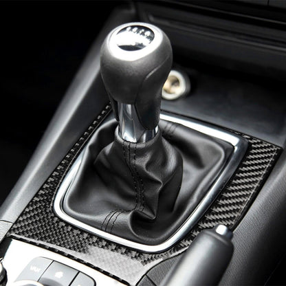 รถคาร์บอนไฟเบอร์ขวาไดรฟ์เกียร์ธรรมดากรอบ C สติกเกอร์ตกแต่งสำหรับ Mazda Axela 2017-2018, Right Drive Manual Gear Frame C