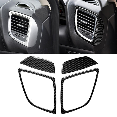 รถคาร์บอนไฟเบอร์ขวาและซ้าย Air Outlet ตกแต่งสติกเกอร์สำหรับ Mazda Axela 2014/2017-2018, Right and Left Air Outlet
