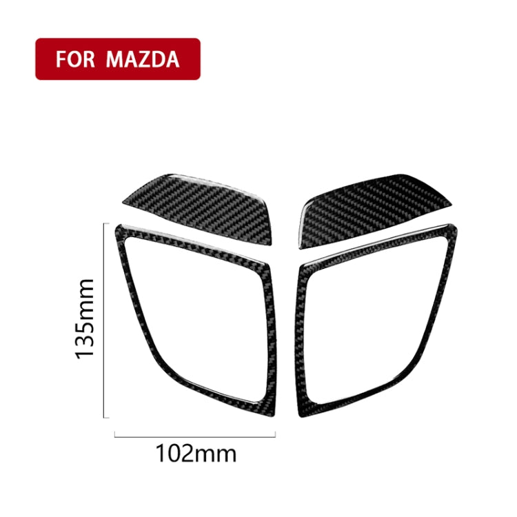 รถคาร์บอนไฟเบอร์ขวาและซ้าย Air Outlet ตกแต่งสติกเกอร์สำหรับ Mazda Axela 2014/2017-2018, Right and Left Air Outlet