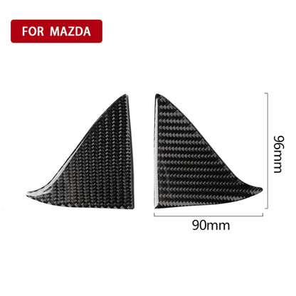 รถคาร์บอนไฟเบอร์ด้านหน้าประตูด้านในสามเหลี่ยมสติกเกอร์ตกแต่งสำหรับ Mazda Axela 2017-2018, Front Inner Door A Triangle