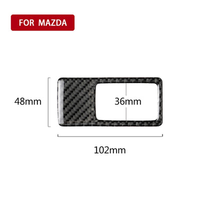 คาร์บอนไฟเบอร์ไฟหน้าปรับกรอบตกแต่งสติกเกอร์สำหรับ Mazda Axela 2014/2017-2018, ไดรฟ์ซ้าย, Headlight Adjustment Frame (A)