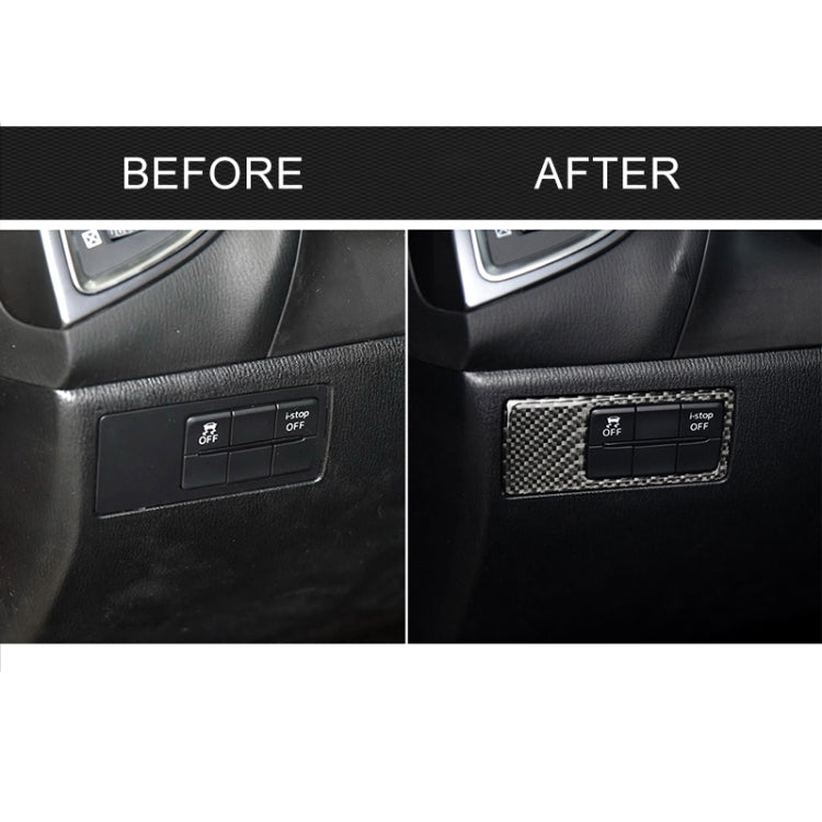 คาร์บอนไฟเบอร์ไฟหน้าปรับกรอบตกแต่งสติกเกอร์สำหรับ Mazda Axela 2014/2017-2018, ไดรฟ์ซ้าย, Headlight Adjustment Frame (A)