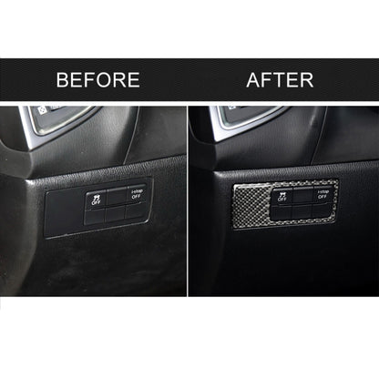 คาร์บอนไฟเบอร์ไฟหน้าปรับกรอบตกแต่งสติกเกอร์สำหรับ Mazda Axela 2014/2017-2018, ไดรฟ์ซ้าย, Headlight Adjustment Frame (A)