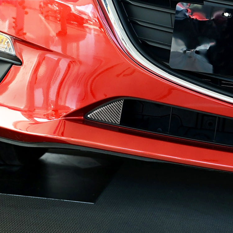 รถคาร์บอนไฟเบอร์กันชนหน้าสติกเกอร์ตกแต่งสำหรับ Mazda Axela 2014-2016, Front Bumper (2014-2016)