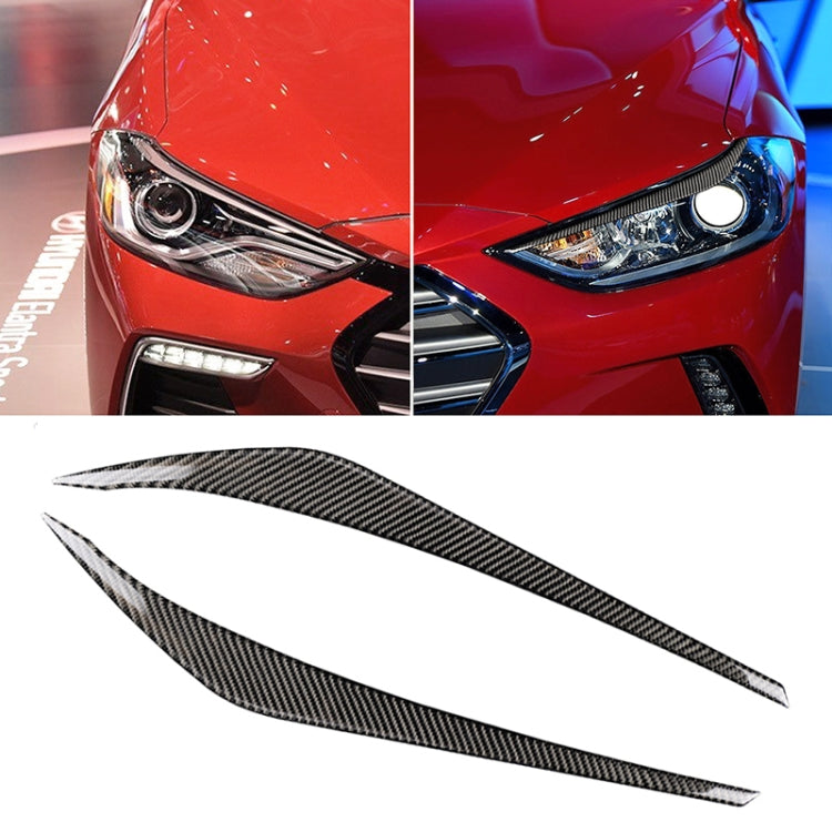 คิ้วคาร์บอนไฟเบอร์รถยนต์สำหรับ Hyundai Elantra 2016-2018, For Hyundai Elantra