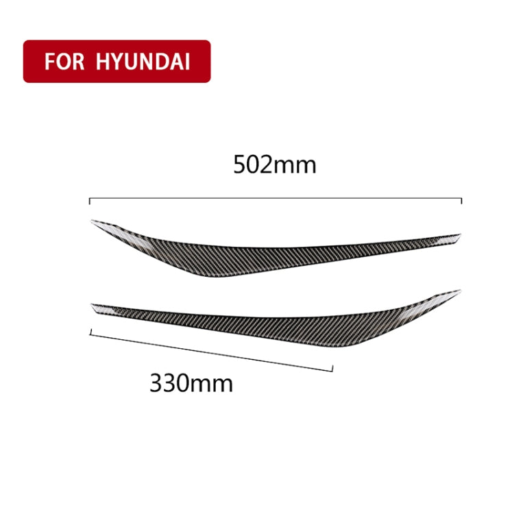 คิ้วคาร์บอนไฟเบอร์รถยนต์สำหรับ Hyundai Elantra 2016-2018, For Hyundai Elantra