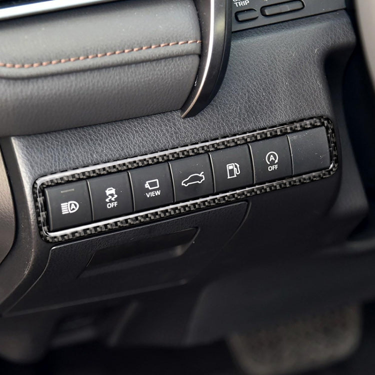 คาร์บอนไฟเบอร์หลักขับรถปุ่มอเนกประสงค์กรอบสติกเกอร์ตกแต่งสำหรับ Toyota รุ่นที่ 8 Camry 2018-2019, Main Driving Multi-functional Button