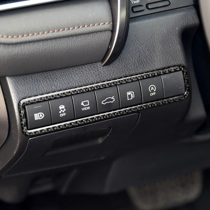 คาร์บอนไฟเบอร์หลักขับรถปุ่มอเนกประสงค์กรอบสติกเกอร์ตกแต่งสำหรับ Toyota รุ่นที่ 8 Camry 2018-2019, Main Driving Multi-functional Button