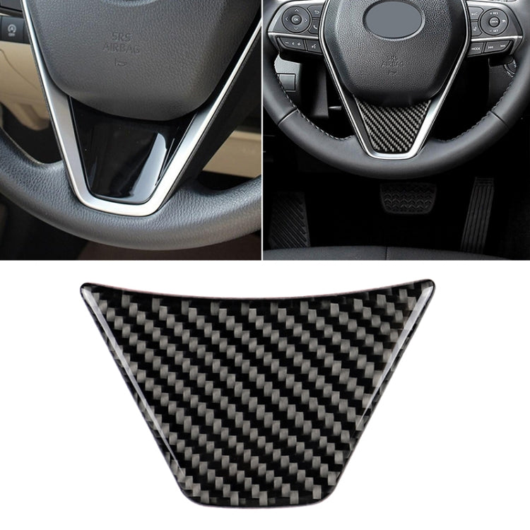 รถคาร์บอนไฟเบอร์พวงมาลัยสติกเกอร์ตกแต่งสำหรับโตโยต้ารุ่นที่แปด Camry 2018-2019, Steering Wheel