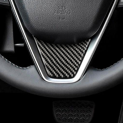 รถคาร์บอนไฟเบอร์พวงมาลัยสติกเกอร์ตกแต่งสำหรับโตโยต้ารุ่นที่แปด Camry 2018-2019, Steering Wheel