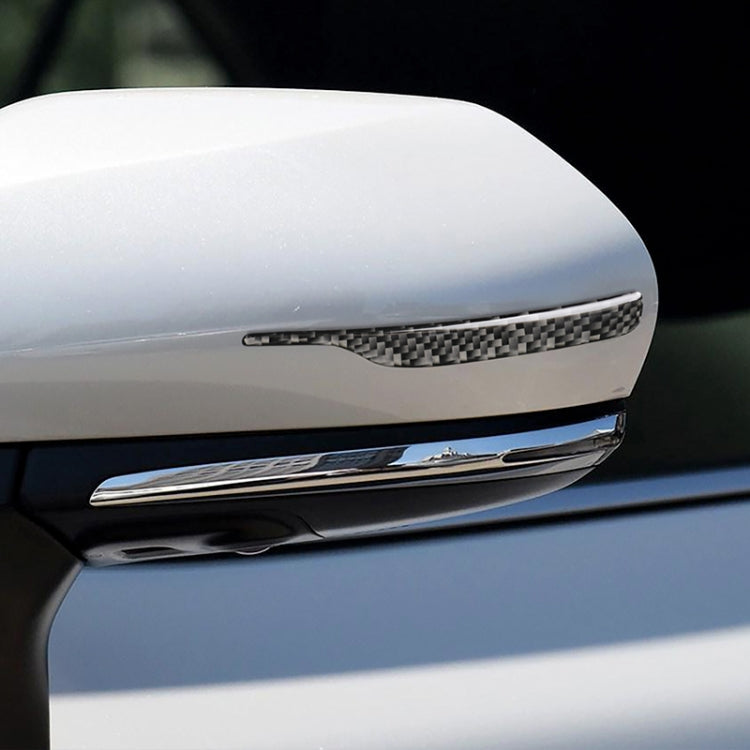 2 ชิ้นรถคาร์บอนไฟเบอร์กระจกมองหลังป้องกันการชนกันแถบป้องกันยามจดจ้องสติ๊กเกอร์สำหรับโตโยต้ารุ่นที่แปด Camry 2018-2019, Rearview Mirror