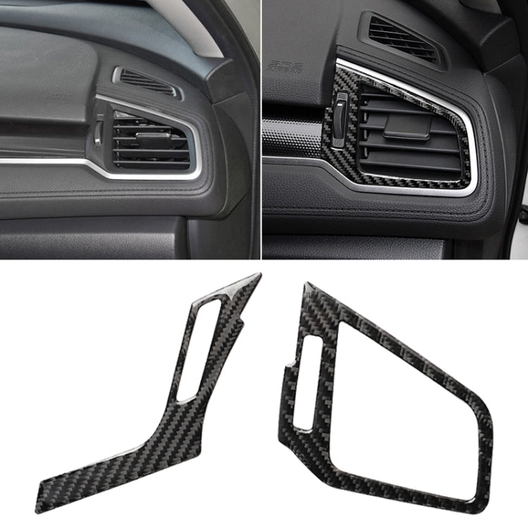 คาร์บอนไฟเบอร์ขวาและซ้าย Air Outlet ตกแต่งสติกเกอร์สำหรับ Honda รุ่นที่ 10 Civic 2016-2019, ไดรฟ์ซ้าย, Right and Left Air Outlet