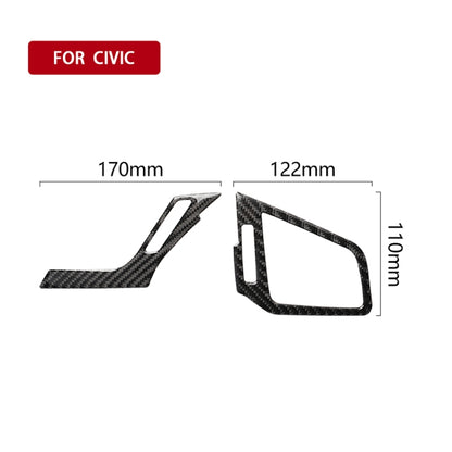 คาร์บอนไฟเบอร์ขวาและซ้าย Air Outlet ตกแต่งสติกเกอร์สำหรับ Honda รุ่นที่ 10 Civic 2016-2019, ไดรฟ์ซ้าย, Right and Left Air Outlet