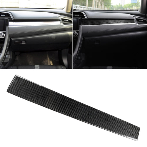 รถคาร์บอนไฟเบอร์ Central Control สติกเกอร์ตกแต่งสำหรับ Honda Civic รุ่นที่ 10 2016-2019, Central Control