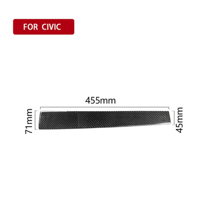 รถคาร์บอนไฟเบอร์ Central Control สติกเกอร์ตกแต่งสำหรับ Honda Civic รุ่นที่ 10 2016-2019, Central Control