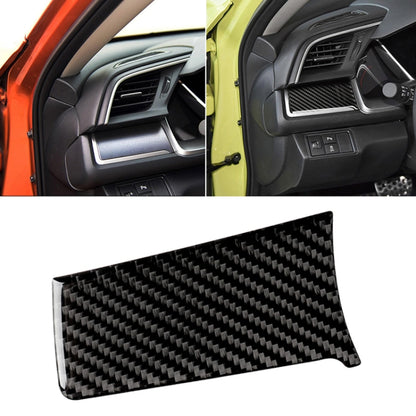 คาร์บอนไฟเบอร์ Central Control ซ้ายลายสติกเกอร์ตกแต่งสำหรับ Honda รุ่นที่ 10 Civic 2016-2019, ไดรฟ์ซ้าย, Central Control Left Stripe