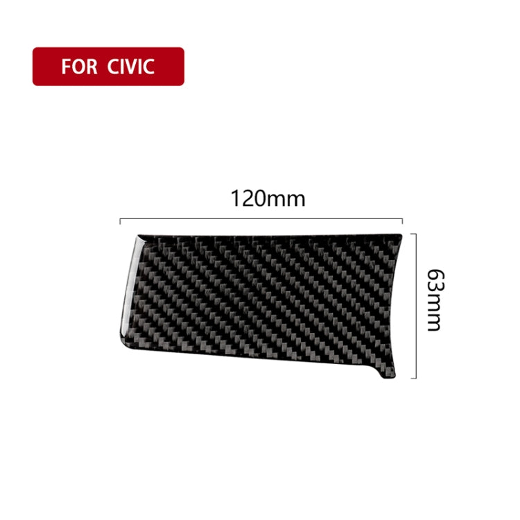คาร์บอนไฟเบอร์ Central Control ซ้ายลายสติกเกอร์ตกแต่งสำหรับ Honda รุ่นที่ 10 Civic 2016-2019, ไดรฟ์ซ้าย, Central Control Left Stripe