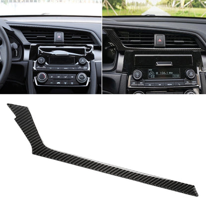 คาร์บอนไฟเบอร์ Central Control Air Outlet ด้านล่างสติกเกอร์ตกแต่งสำหรับ Honda รุ่นที่ 10 Civic 2016-2019, ไดรฟ์ซ้าย, Central Control Air Outlet Below