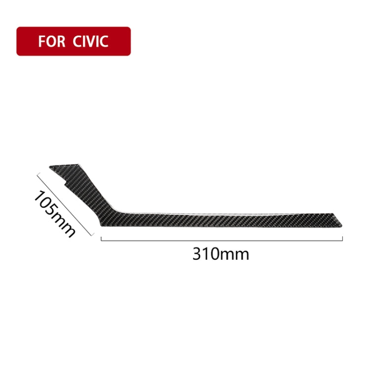 คาร์บอนไฟเบอร์ Central Control Air Outlet ด้านล่างสติกเกอร์ตกแต่งสำหรับ Honda รุ่นที่ 10 Civic 2016-2019, ไดรฟ์ซ้าย, Central Control Air Outlet Below