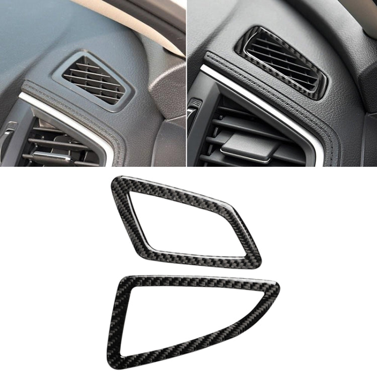 รถคาร์บอนไฟเบอร์ไดรฟ์ซ้ายเครื่องมือ Air Outlet สติกเกอร์ตกแต่งสำหรับ Honda รุ่นที่ 10 Civic 2016-2019, Instrument Air Outlet