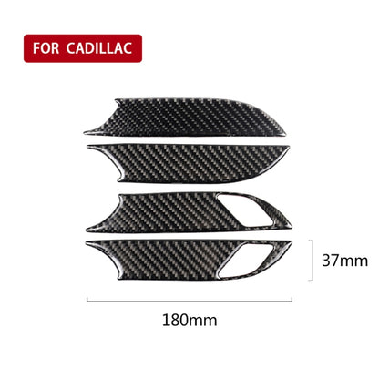 รถคาร์บอนไฟเบอร์ประตูด้านใน Handle นาฬิกาข้อมือแผงสติกเกอร์ตกแต่งสำหรับ Cadillac XT5 2016-2017, Door Inner Handle Wrist