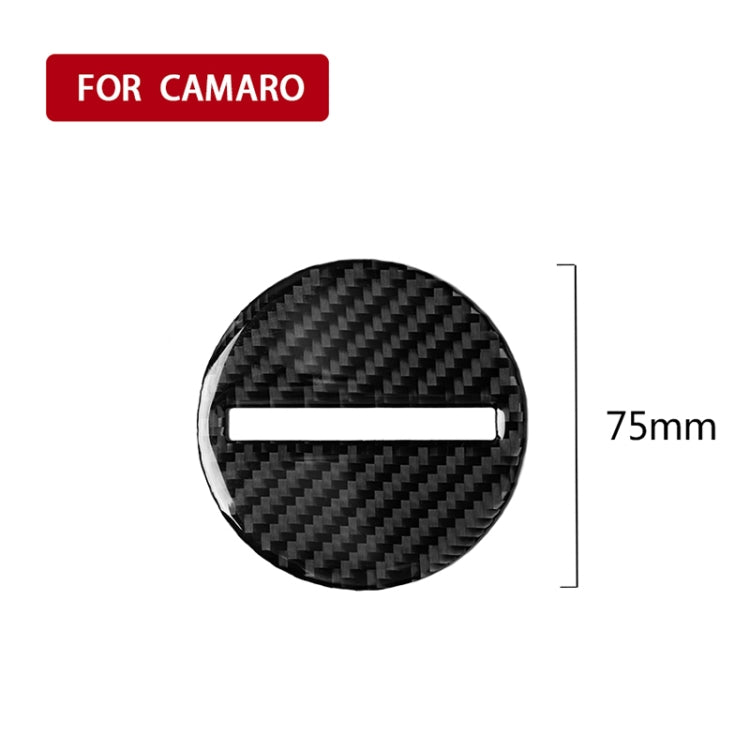 รถคาร์บอนไฟเบอร์พวงมาลัยโลโก้สติกเกอร์ตกแต่งสำหรับ Chevrolet Camaro 2017-2019, Steering Wheel Logo