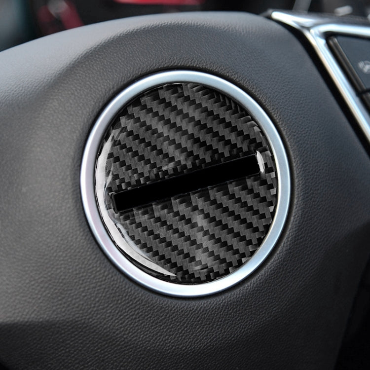 รถคาร์บอนไฟเบอร์พวงมาลัยโลโก้สติกเกอร์ตกแต่งสำหรับ Chevrolet Camaro 2017-2019, Steering Wheel Logo
