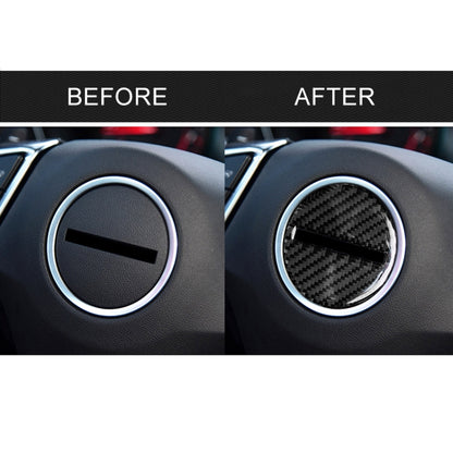 รถคาร์บอนไฟเบอร์พวงมาลัยโลโก้สติกเกอร์ตกแต่งสำหรับ Chevrolet Camaro 2017-2019, Steering Wheel Logo